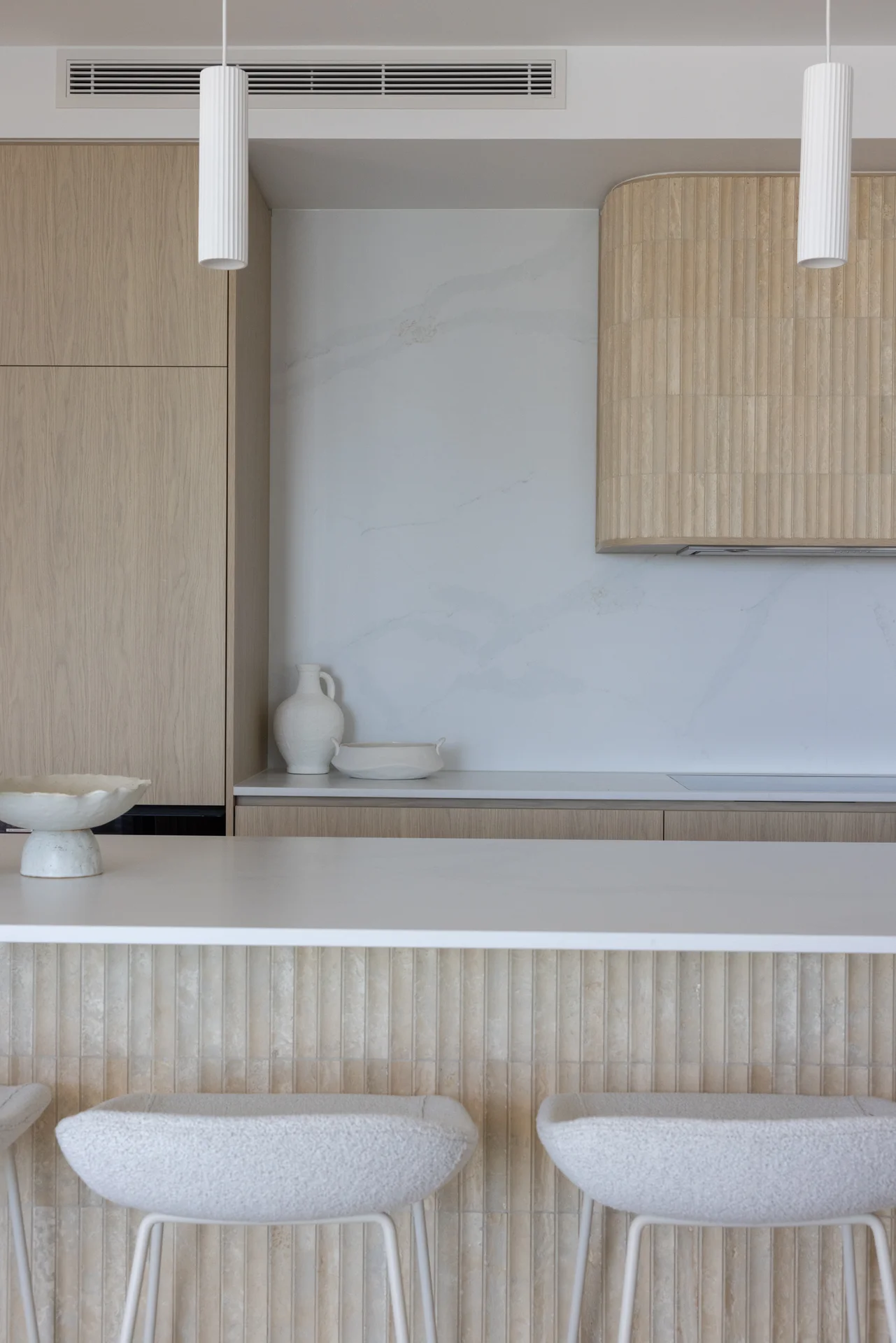 Contemporary bathroom with Alpha Surfaces stone benchtop